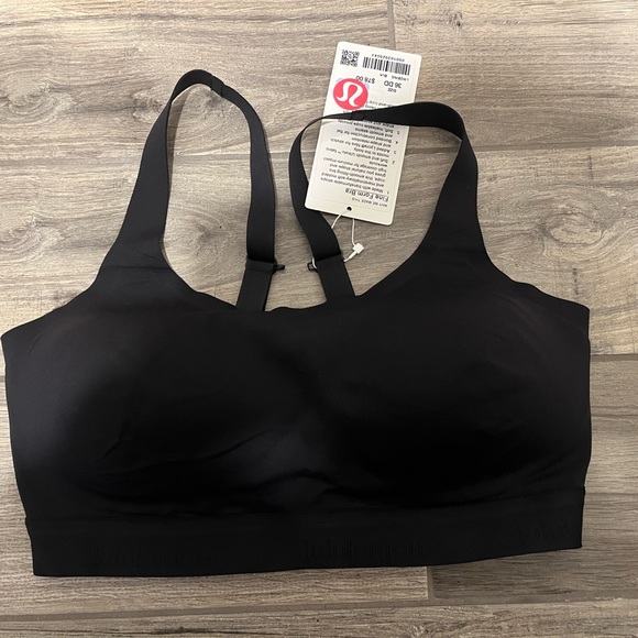 Lululemon Fine Form convertible Sports Bra 36DD Black NEW - Picture 1 of 10
